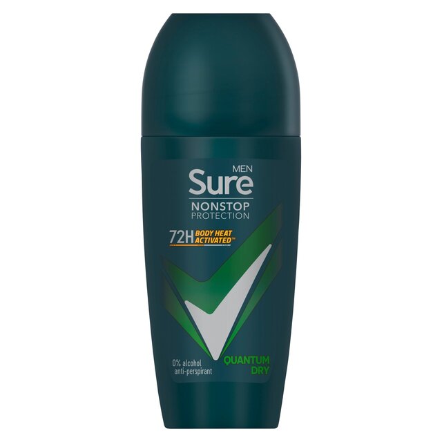 Sure Men 72hr Nonstop Antiperspirant Deodorant Roll On Quantum Dry 50ml