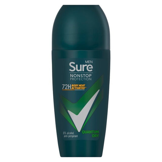 Sure Men 72hr Nonstop Antiperspirant Deodorant Roll On Quantum Dry 50ml